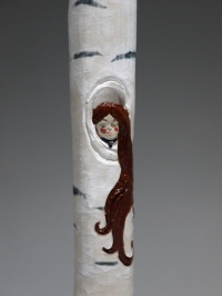 Detail of Woman in the Tree- birch tree